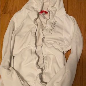 white zip up